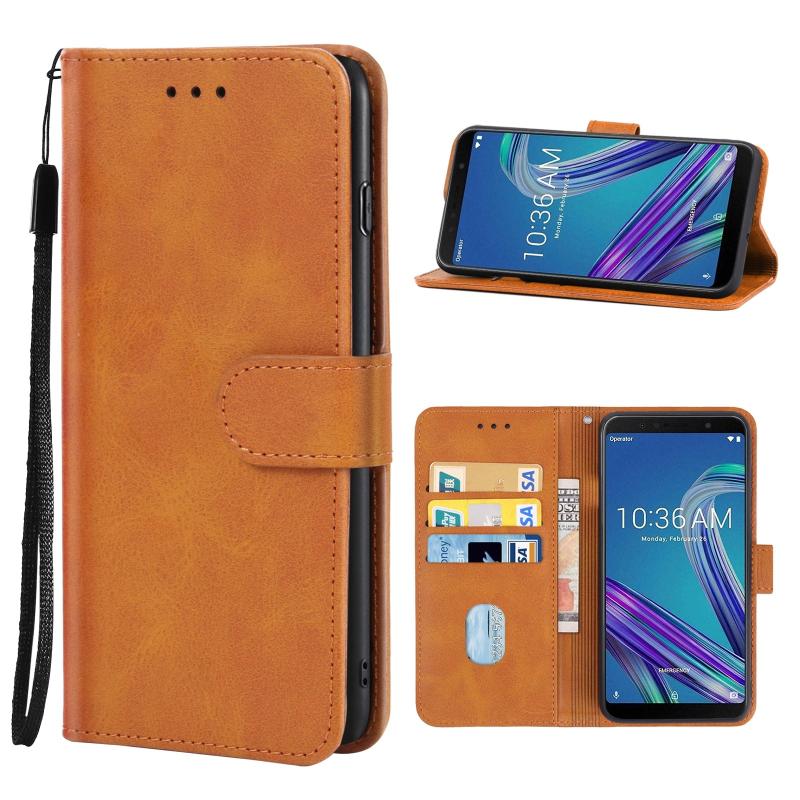 Lederen telefooncase voor Asus Zenfone Max Pro ZB602KL (Brown)