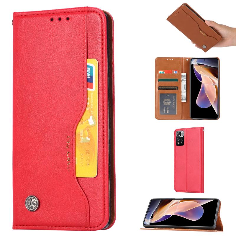 Voor Xiaomi Redmi Note 11 Pro 4G Global Knead Skin Texture Horizontale Flip Leren Case