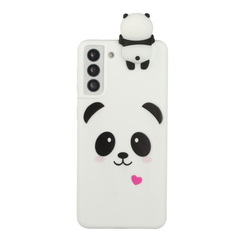 Voor Samsung Galaxy S22 5G Schokbestendig Cartoon TPU Telefoonhoes (White Panda)