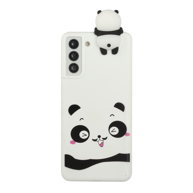 Voor Samsung Galaxy S22 + 5G Schokbestendig Cartoon TPU Telefoonhoes (Verlegen Panda)