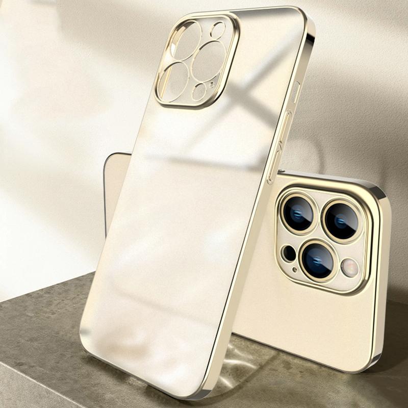 Plating Frosted Shockproof Phone Case voor iPhone 13 Pro Max