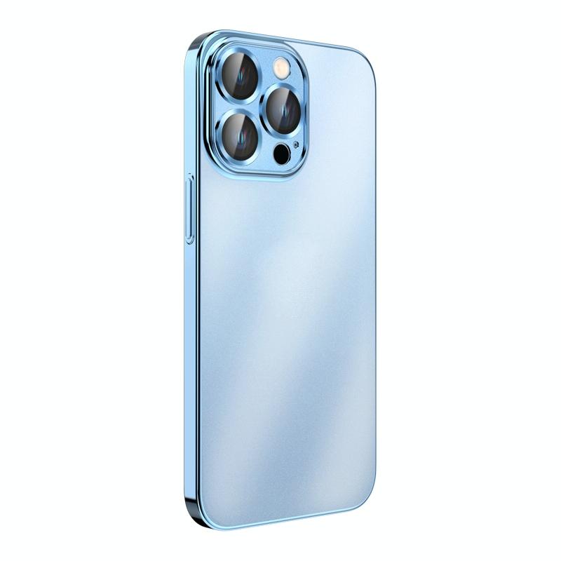 Plating Frosted Hardware Shockproof Phone Case voor iPhone 13