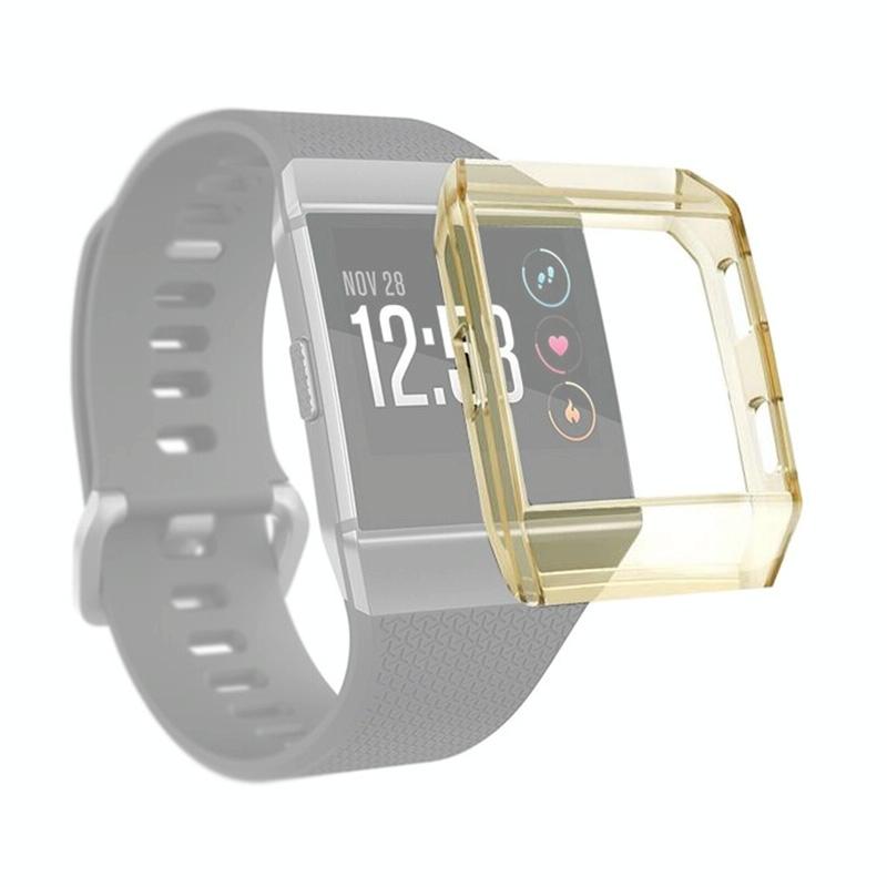 Voor Fitbit Ionic Full Coverage TPU Watch Case (Transparent Yellow)