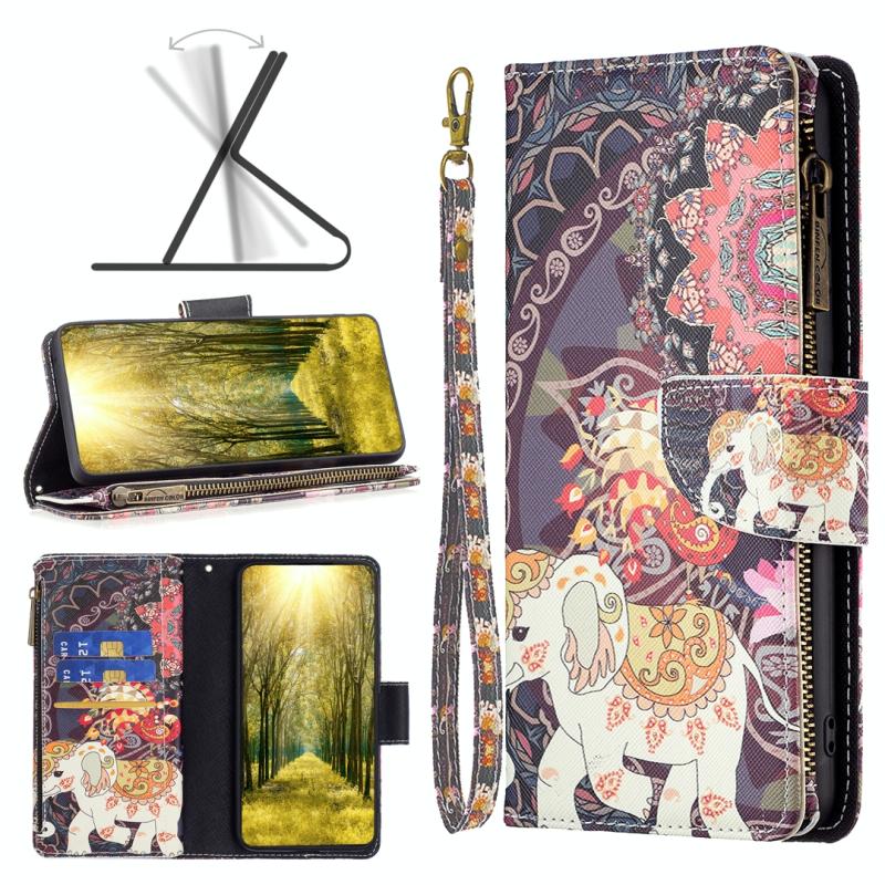 For Motorola Moto G Stylus 2022 Colored Drawing Pattern Zipper Horizontal Flip Leather Phone Case(Flower Elephants)