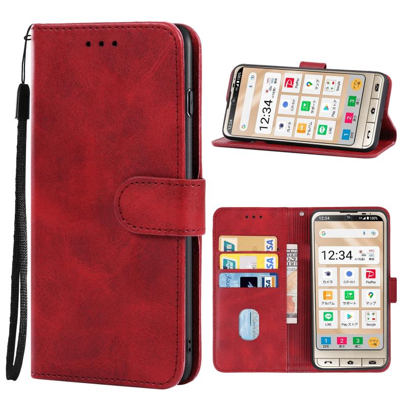 For Sharp Aquos Sense 6/SHG05/SH-54B/Sense 6S/SHG07 Leather Phone Case(Red)