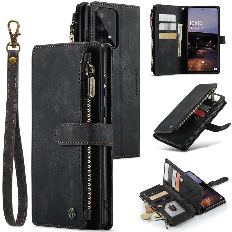 For Samsung GalaxyA33 5G CaseMe C30 Multifunctional Phone Leather Case(Black)