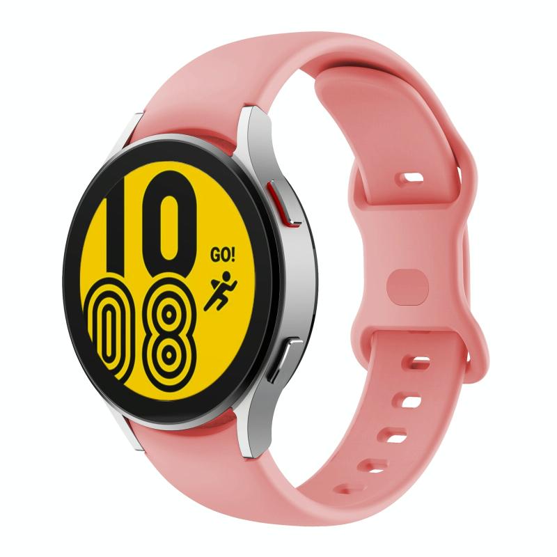 For Samsung Galaxy Watch4 40/44mm Butterfly Buckle Silicone Watch Band(Pink)