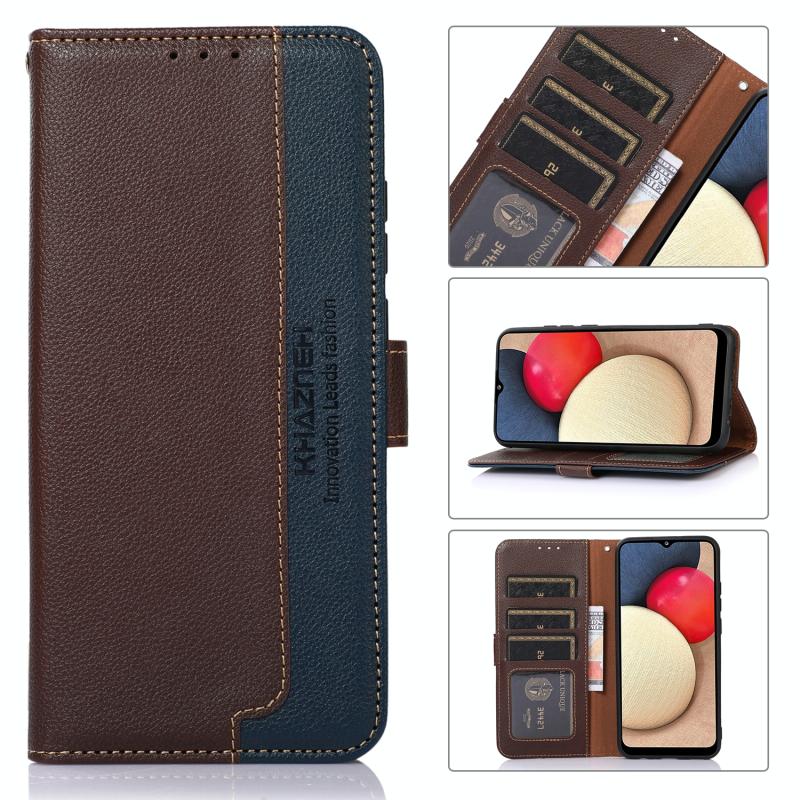 Voor Nokia C21 Plus Khazneh Litchi Texture Leather RFID -telefoonhoesje