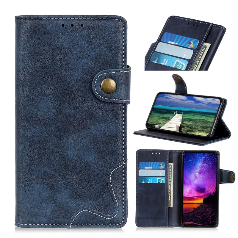 For Nokia C21 Plus S-Type Stitching Calf Texture Leather Phone Case(Blue)