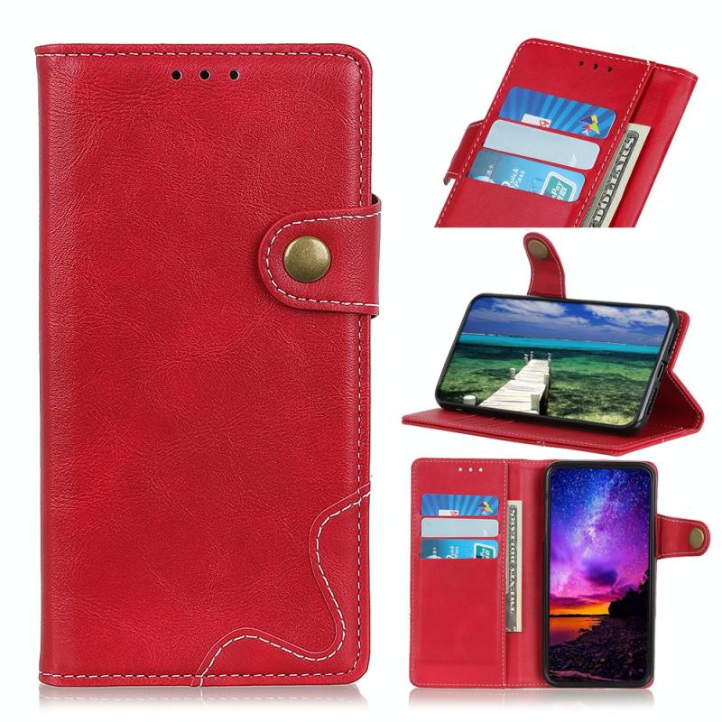 For Nokia C21 Plus S-Type Stitching Calf Texture Leather Phone Case(Red)