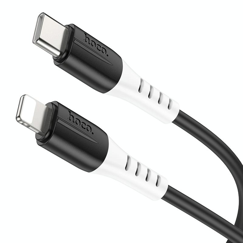 HOCO 20W X82 3A PD USB-C / TYPE-C tot 8 PIN Siliconen oplaadkabel lengte: 1m