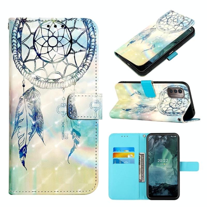 Voor Nokia G21/G11 3D -schilderij Horizontale flip Leather Case (Dream Wind Chimes)