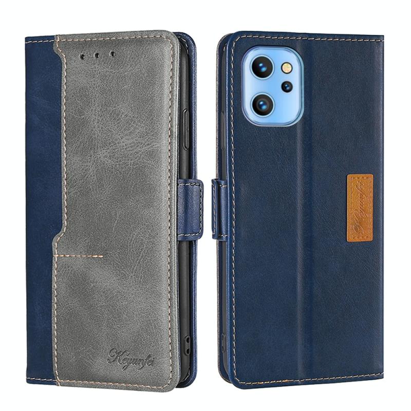 Voor umidigi A13/A13 Pro/A13S Contrast Color Side Buckle Leather Case (blauw + grijs)