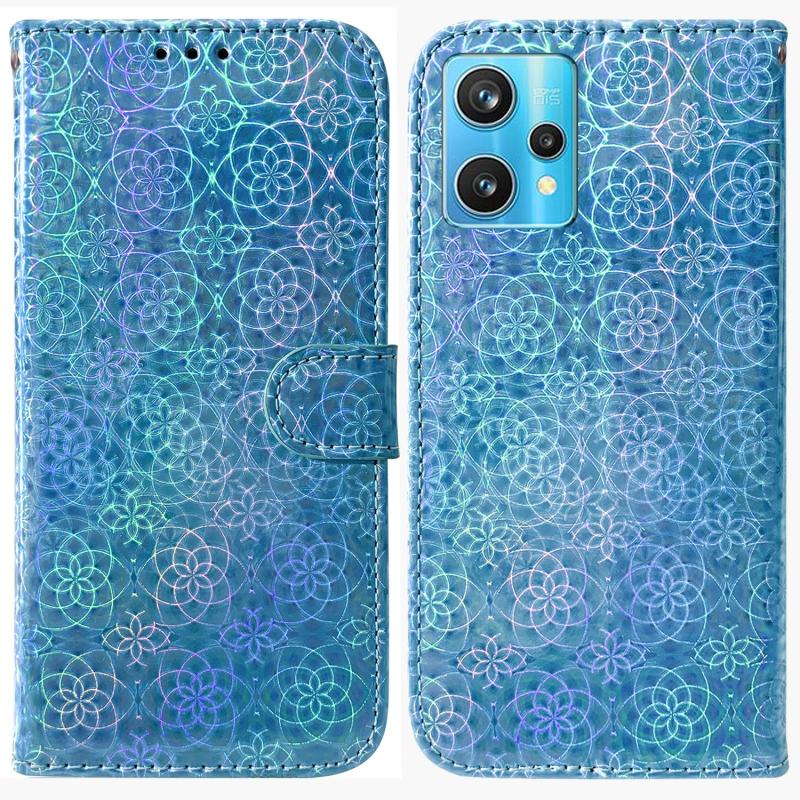 Voor Oppo Realme 9 Pro+ kleurrijke magnetische gesplede telefoonhoesje