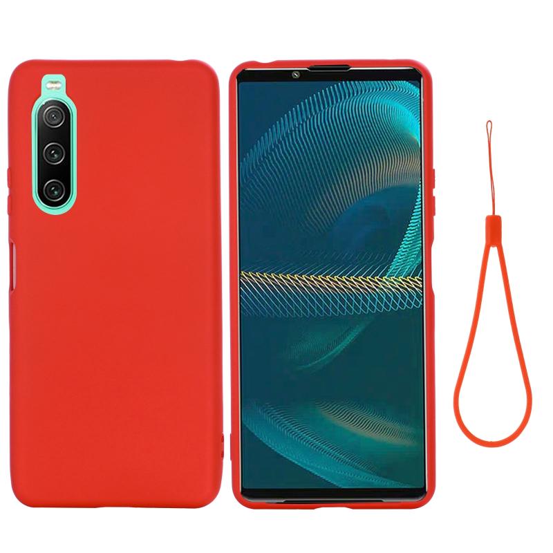 Voor Sony Xperia 10 IV Pure Color Liquid Silicone Shockproof telefoonhoes