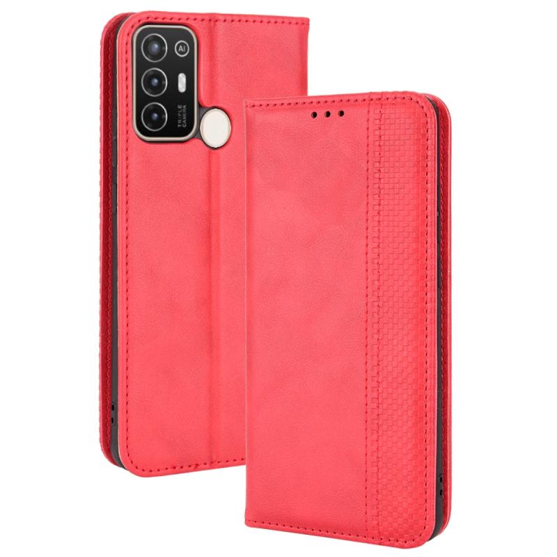 Voor ZTE Blade A52 Magnetic Buckle Retro Crazy Horse Leather Phone Case