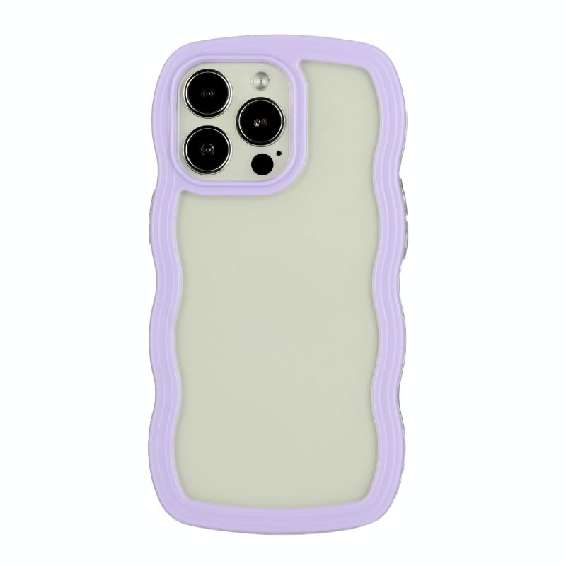 Candy Color Wave TPU Clear PC-telefoonhoesje voor iPhone 13 Pro