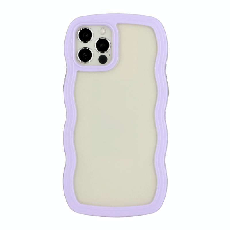 Candy Color Wave TPU Clear PC-telefoonhoesje voor iPhone 12 Pro Max
