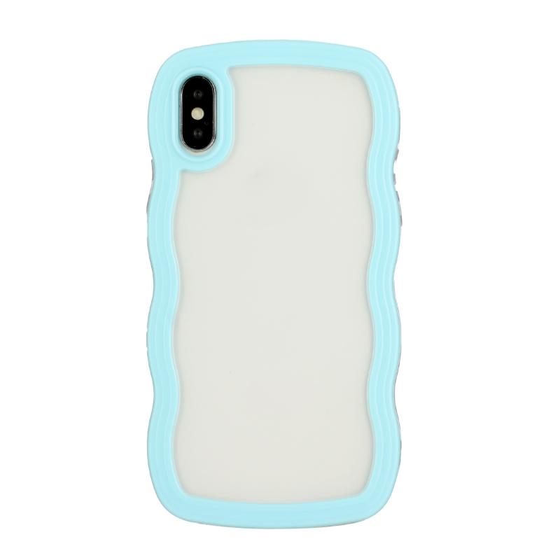 Candy Color Wave TPU Clear PC-telefoonhoesje voor iPhone XS Max