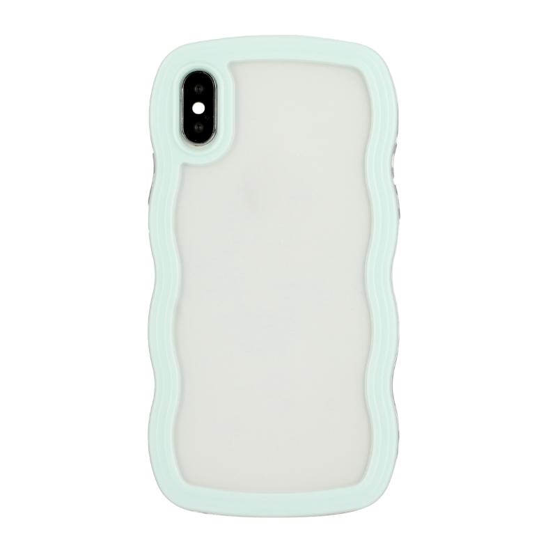 Candy Color Wave TPU Clear PC-telefoonhoesje voor iPhone XS Max