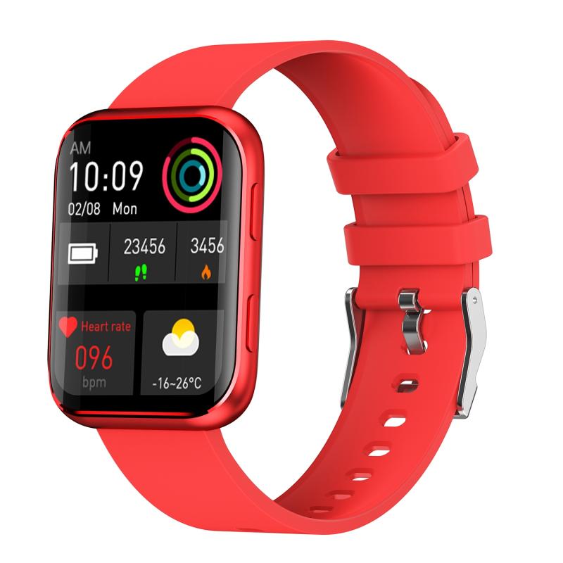 GX08 1.69 inch vierkant scherm Smart Watch ondersteunt hartslagdetectie bloeddrukdetectie bloedzuurstofdetectie