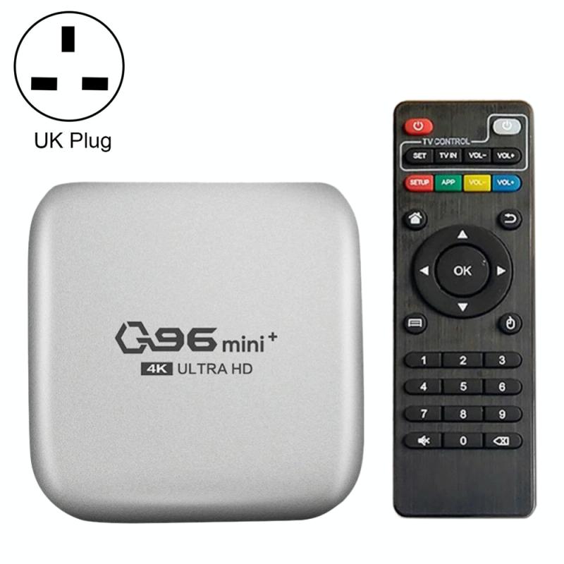 Q96 Mini+ HD 1080P Android TV-box Netwerksettopbox geheugen: 4GB+64GB (UK-stekker)
