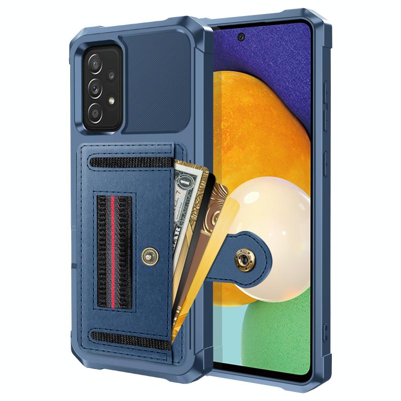 Voor Samsung Galaxy A53 5G ZM06 kaarttas TPU + lederen telefoonhoes