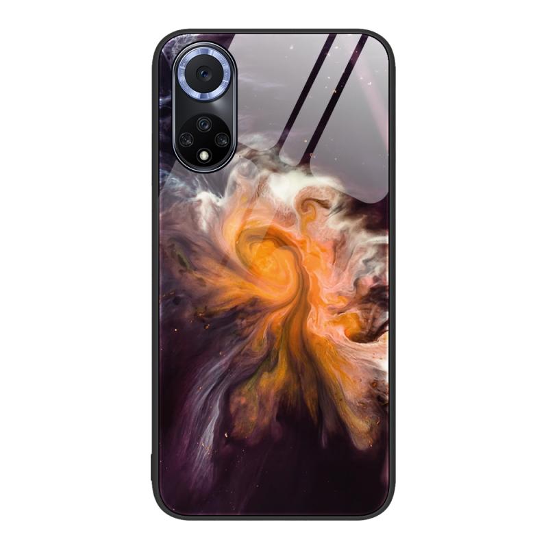 Voor Huawei Nova 9 Marmeren Patroon Glas Beschermende Telefoon Case (Typhoon)