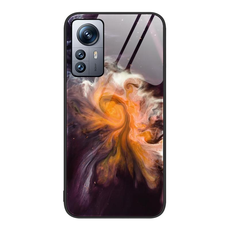 For Xiaomi 12 Pro Marble Pattern Glass Protective Phone Case(Typhoon)