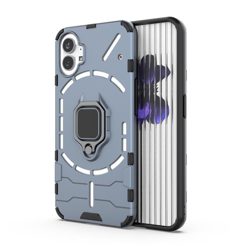 For Nothing Phone 1 PC + TPU schokbestendig beschermend telefoonhoesje met magnetische ringhouder