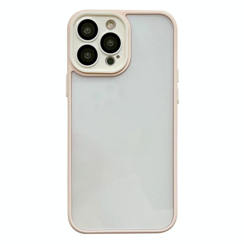 Skin Feel Acrylic TPU Phone Case For iPhone 12 Pro(Pink)