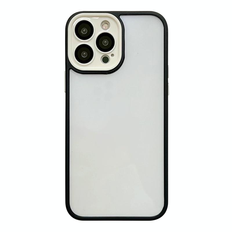Skin Feel Acrylic TPU Phone Case For iPhone 12 Pro(Black)
