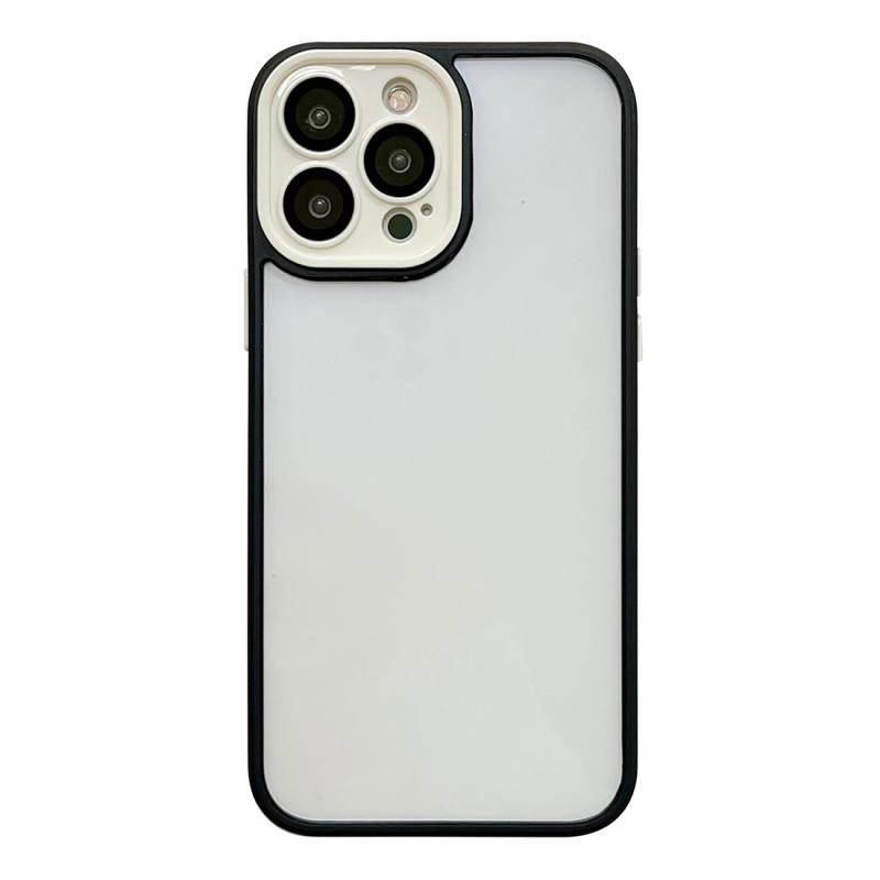 Skin Feel Acrylic TPU Phone Case For iPhone 12 Pro Max(Black)