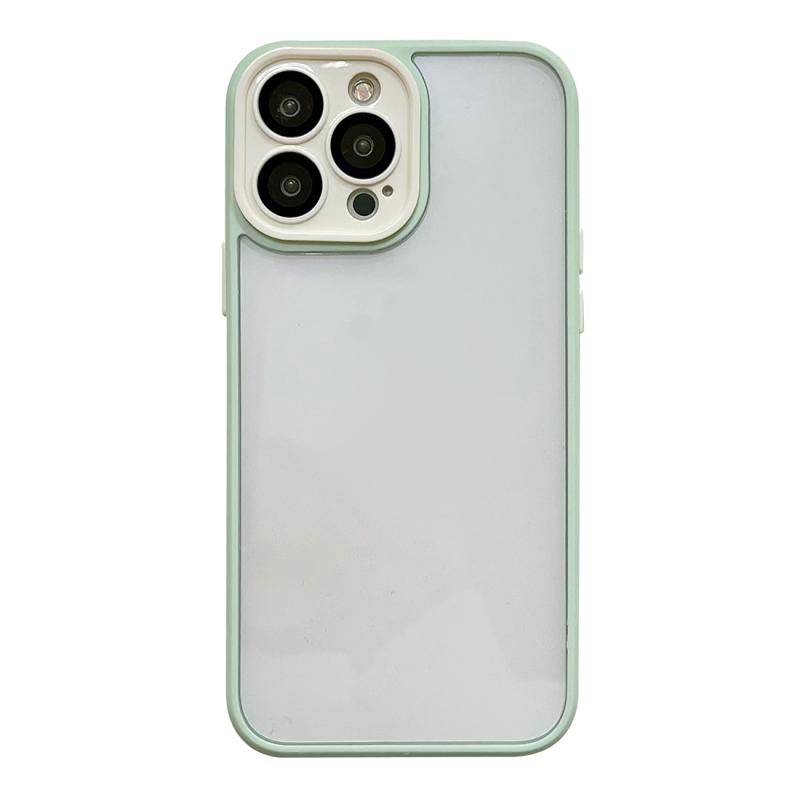 Skin Feel Acrylic TPU Phone Case For iPhone 12 Pro Max(Light Green)