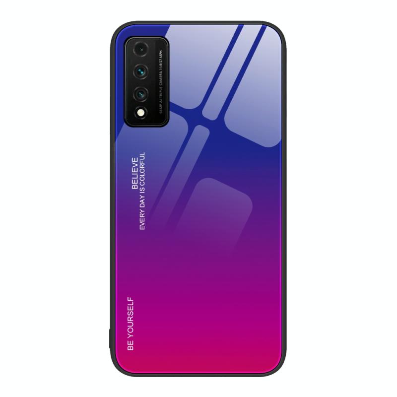 For Huawei Nzone S7 Pro 5G Gradient Color Glass Case(Purple Red)