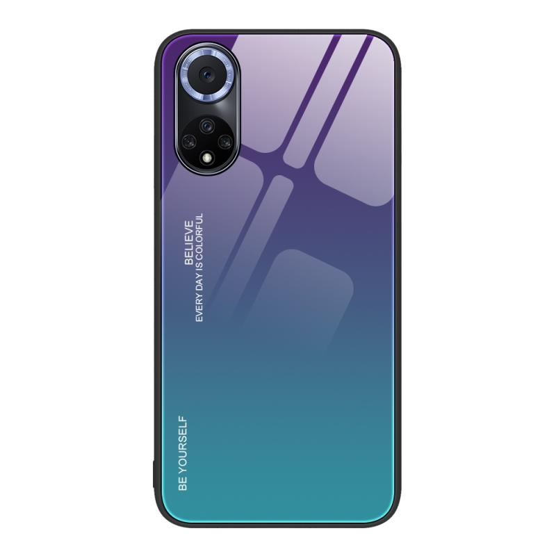 For Huawei nova 9 Gradient Color Glass Case(Aurora Blue)