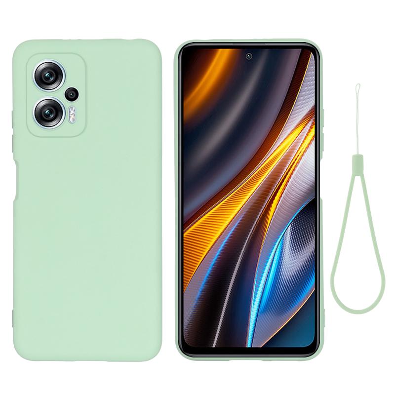 For Xiaomi Poco X4 GT/Redmi Note 11T Pro/Redmi K50i Pure Color Liquid Silicone Shockproof Full Coverage Phone Case(Green)