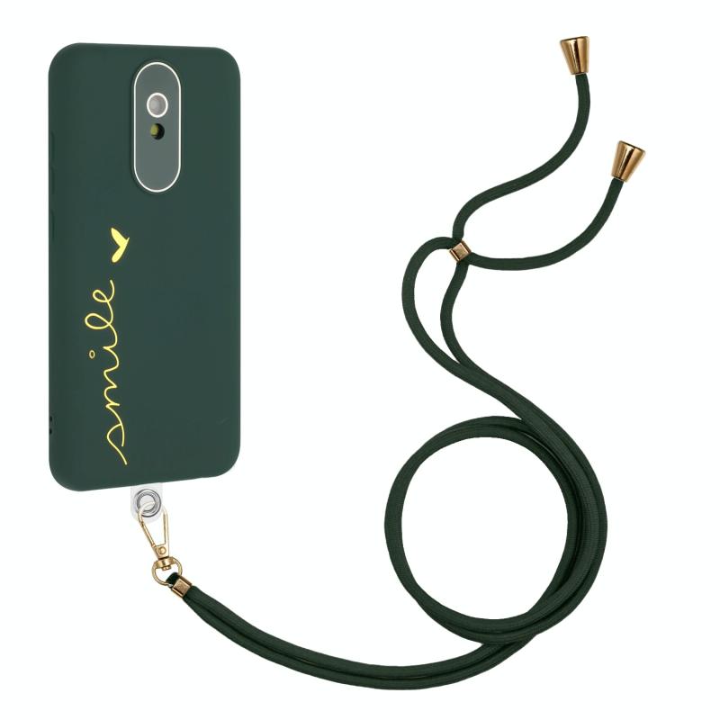 Voor Xiaomi Redmi 8A Gilding Line TPU-telefoonhoes met riem