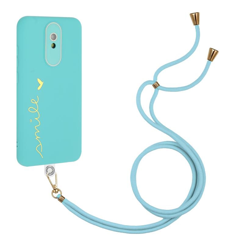 Voor Xiaomi Redmi 8A Gilding Line TPU-telefoonhoes met riem