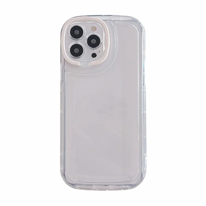 Voor iPhone 12 Pro Lens onzichtbare beugel TPU-telefoonhoes