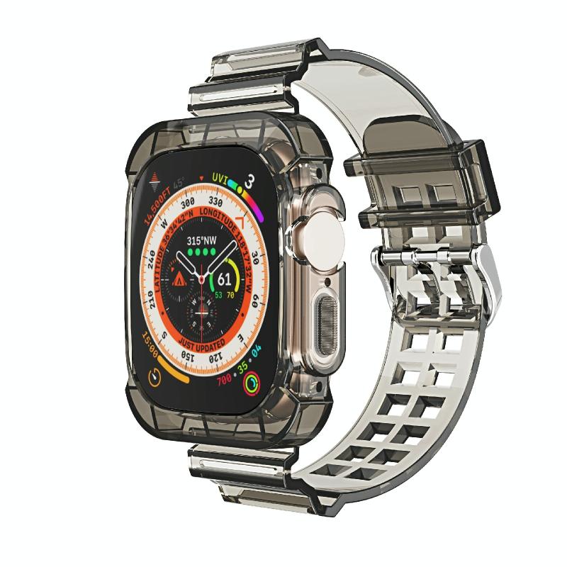 Voor Apple Watch Ultra 49 mm Glacier transparante TPU geïntegreerde horlogeband