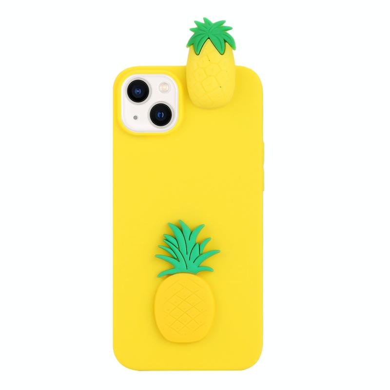 Voor iPhone 14 Plus 3D siliconen liggend Cartoon TPU telefoonhoesje