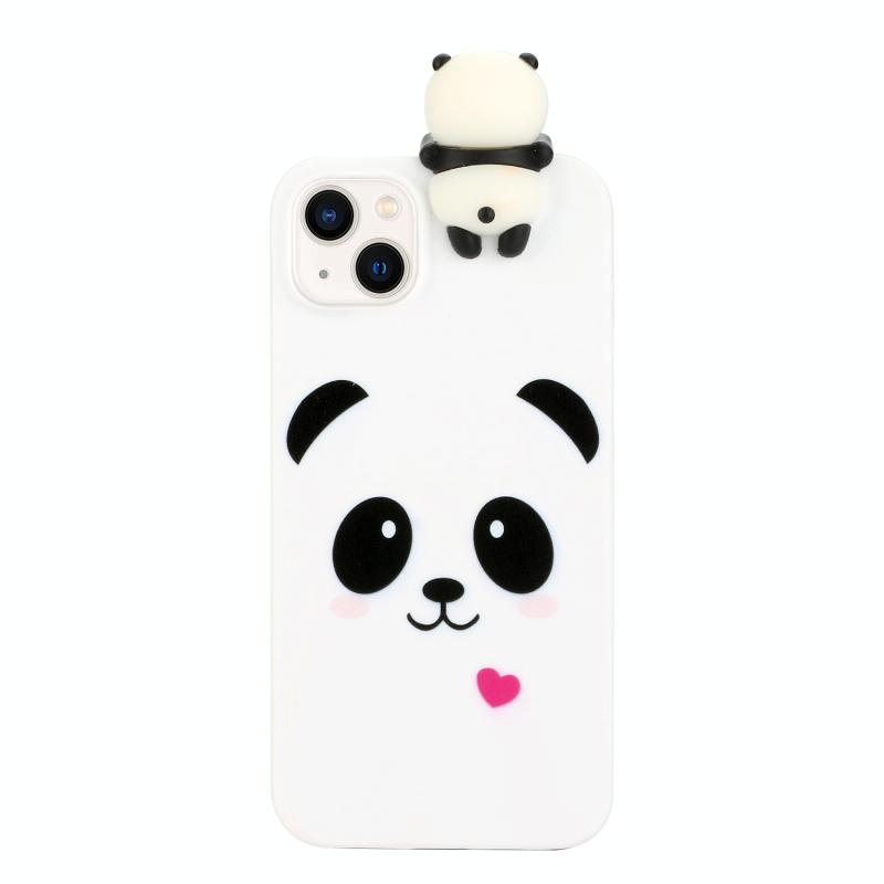 Voor iPhone 14 schokbestendig Cartoon TPU-telefoonhoesje (witte panda)