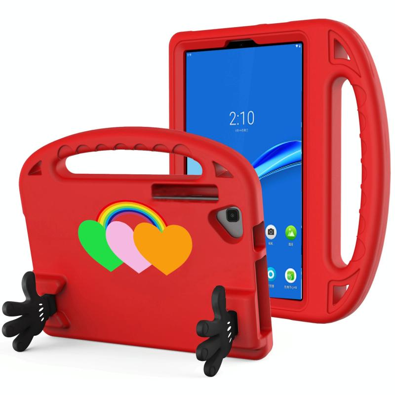 Voor Lenovo Tab M10 Plus Liefde Kleine Palm Houder EVA Tablet Case (Rood)