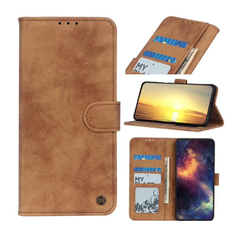 Voor Samsung Galaxy S23 Antelope Textuur Magnetische Gesp Lederen Telefoon Case (Bruin)