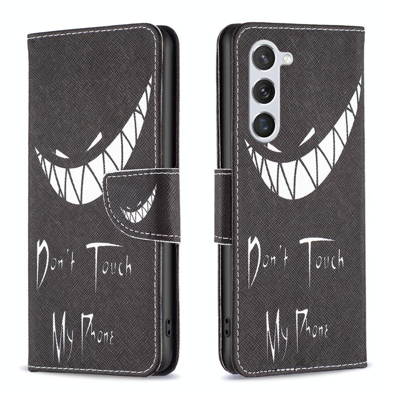 Voor Samsung Galaxy S23 5G Tekenpatroon Lederen Telefoonhoes (Smirk)