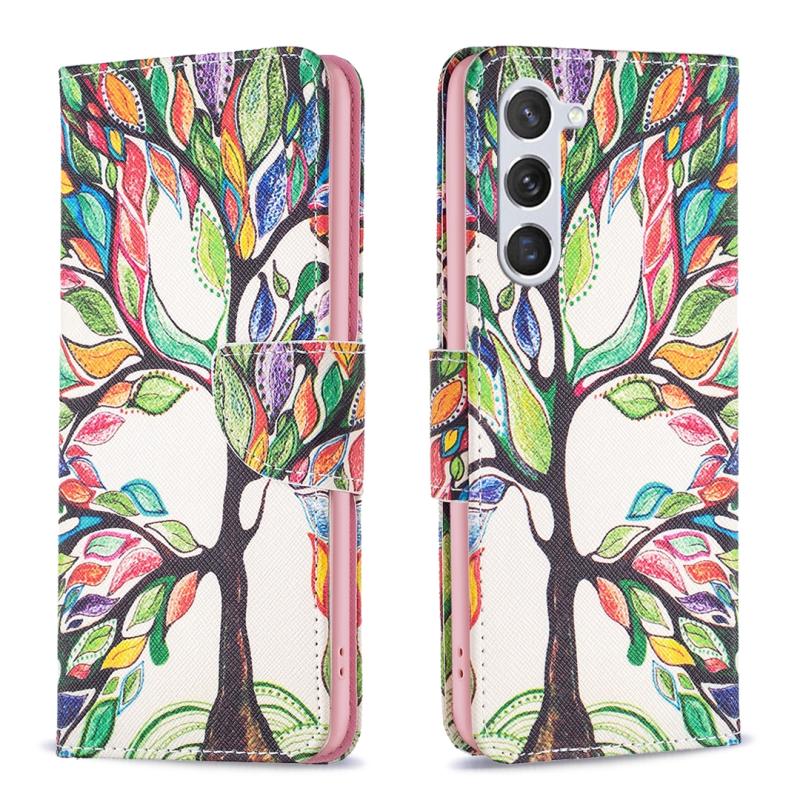 Voor Samsung Galaxy S23 5G Tekenpatroon Lederen Telefoonhoes (Tree Life)