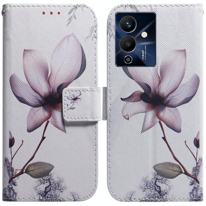 Voor Infinix Note 12 Pro 5G Gekleurde Tekening Horizontale Flip Lederen Telefoon Case (Magnolia Bloem)