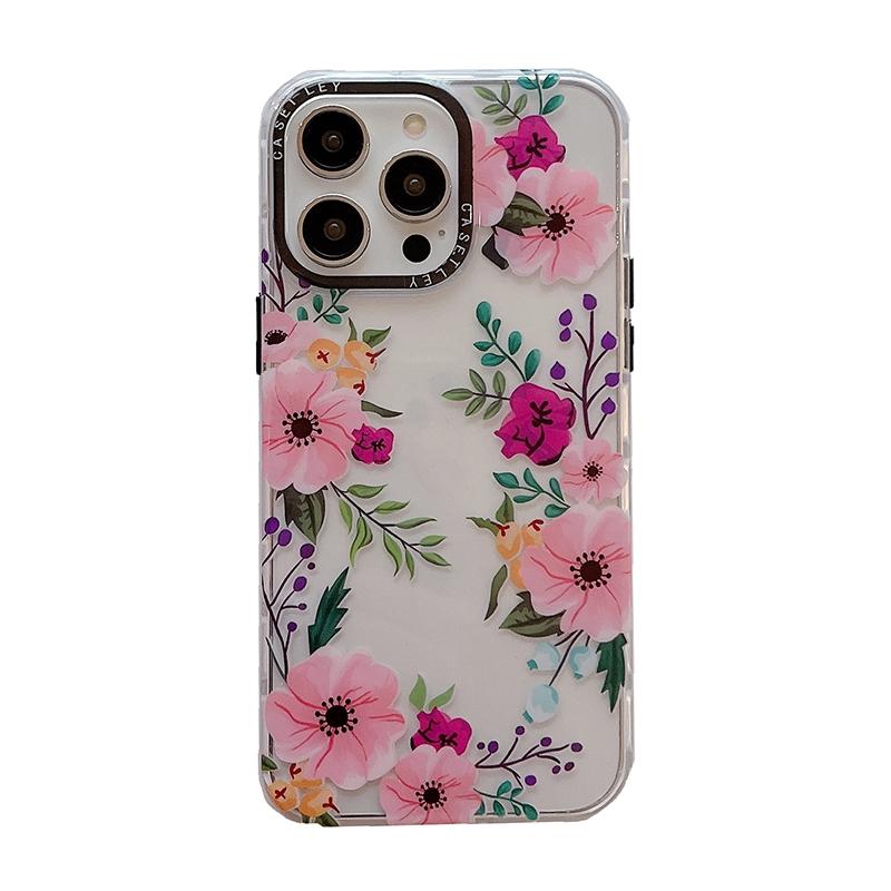 Voor iPhone 14 Dual-side laminerende TPU-telefoonhoes (Morning Glory Flower)