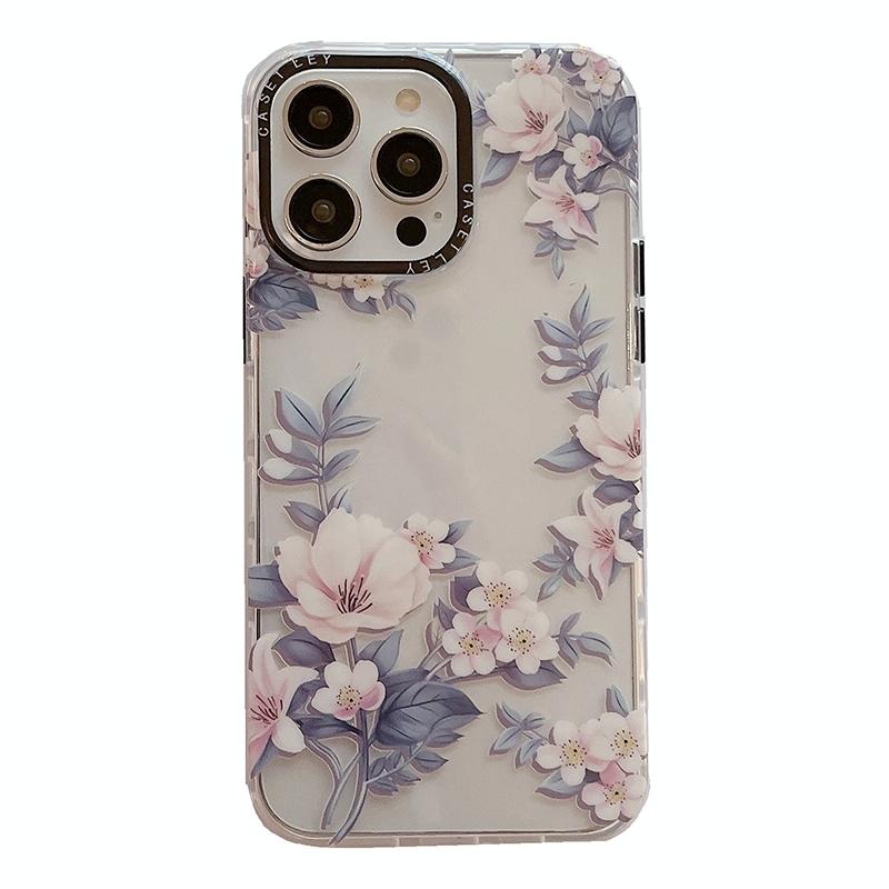 Voor iPhone 12 Pro Dual-side lamineren TPU-telefoonhoes (Magnolia Flower)